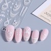 3 Sheets French Bow Nail Stickers for Nail Art, 3D
