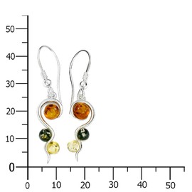 InCollections 0030260098501 Amber Silver Earrings