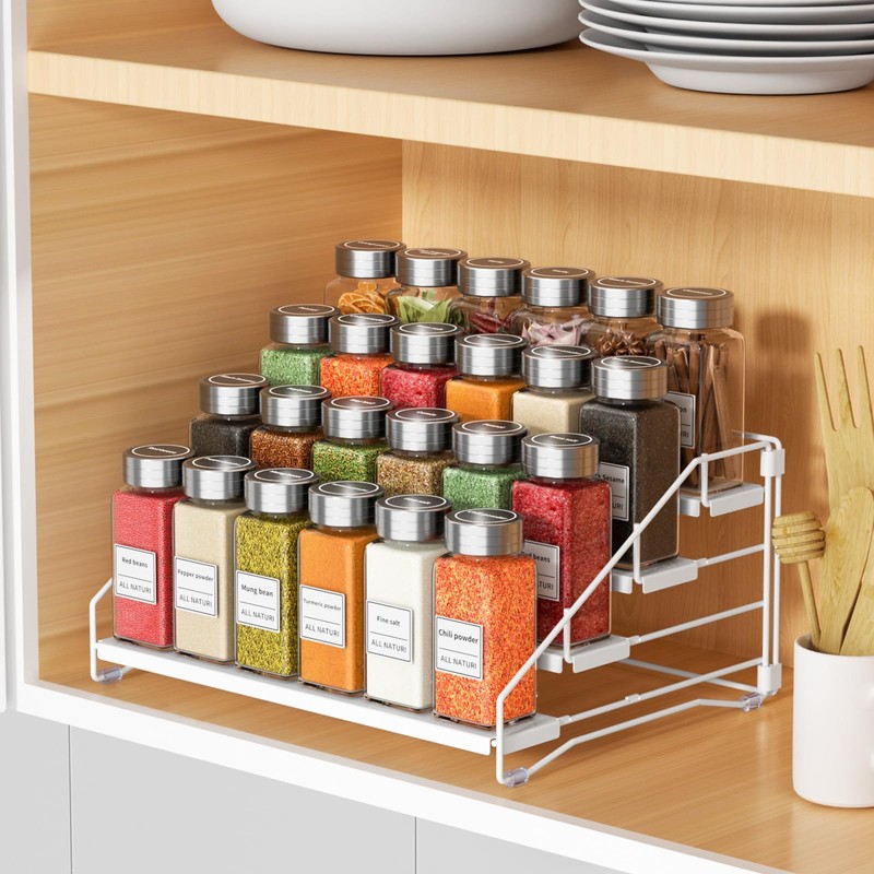 RCHYFEED Spice Rack Organizer for Cabinet, 4 Tier Spice Organization