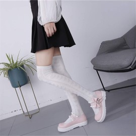 BB BEROBELLO FASHION IS AN ATTITUDE Japanese Sweet Lolita Flat Shoes Maid Cosplay Mary Jane Shoes, Pink, 8