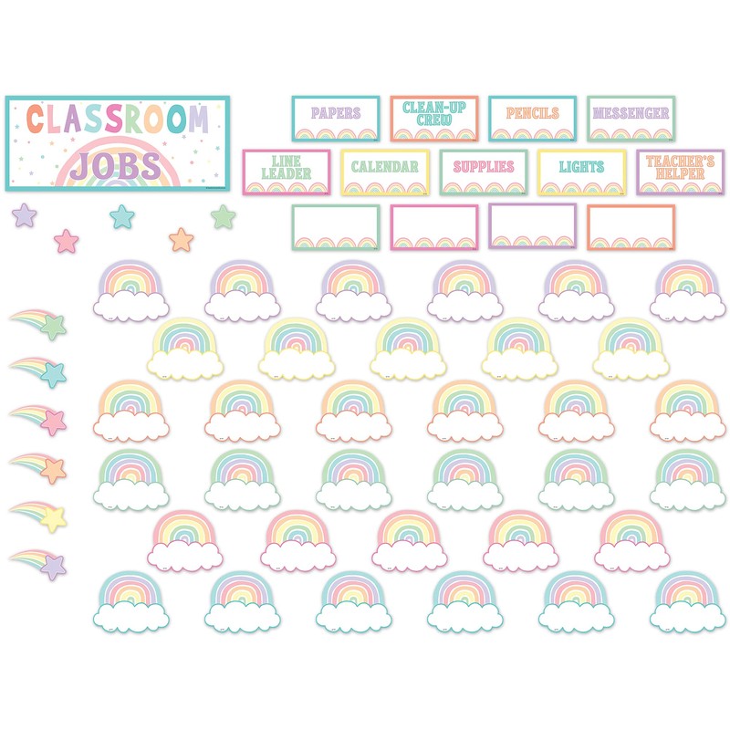 Teacher Created Resources Pastel Pop Classroom Jobs Mini Bulletin Board
