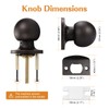 Probrico Oil Rubbed Bronze Hall/Closet Knobs, Interior Passage Door Knobs,