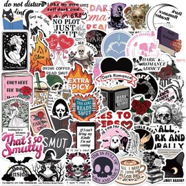 HTTDSLF 100 Stück Dark Romance Leser Aufkleber, Cartoon Aufkleber Set, Wasserfeste Stickers, Sticker für Laptop Scrapbook Handy Journal Tasse Reisekoffer Wasserflasche Auto Fahrrad Skateboard Gitarre