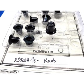 Alcoswitch Alco # KS500B1/8 FITS 1/8"  Shaft 0.500" Diam 1PC Aluminum SKIRTED Knob .75 DIAM