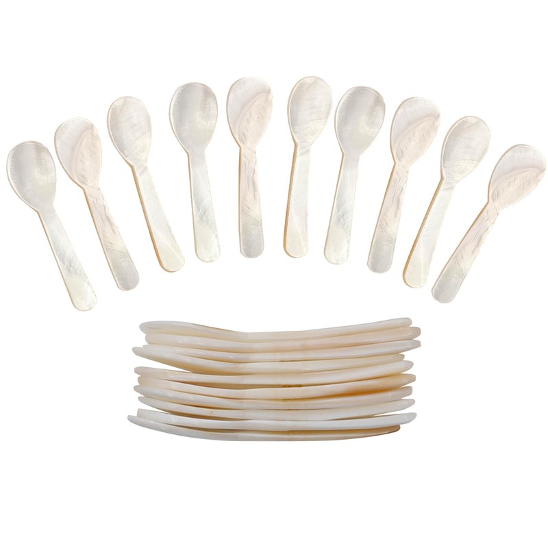 ZUDKSUY Caviar Spoons 20Pcs Mother of Pearl Spoons- Shell Spoon