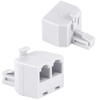 Uvital RJ11 Duplex Wall Jack Adapter Dual Phone Line Splitter