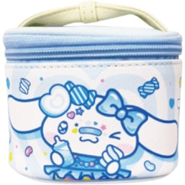 Hatayama Shoji Sanrio 34203143 Mini Vanity Pouch, Decora Cinnamon Roll, Approx. H 3.1 x W 4.1 x D 3.3 inches (8 x 10.5 x 8.5 cm)