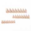 24pcs Long Almond False Nail French Simple Gradient False Nail
