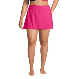 Lands' End Womens Chlorine Resistant Swim Skirt Swim Bottoms Control Hot Pink Plus 26w