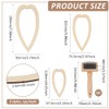 BENECREAT 4Pcs Macrame Supplies Set, Wooden Macrame Leaf Template, 3Pcs