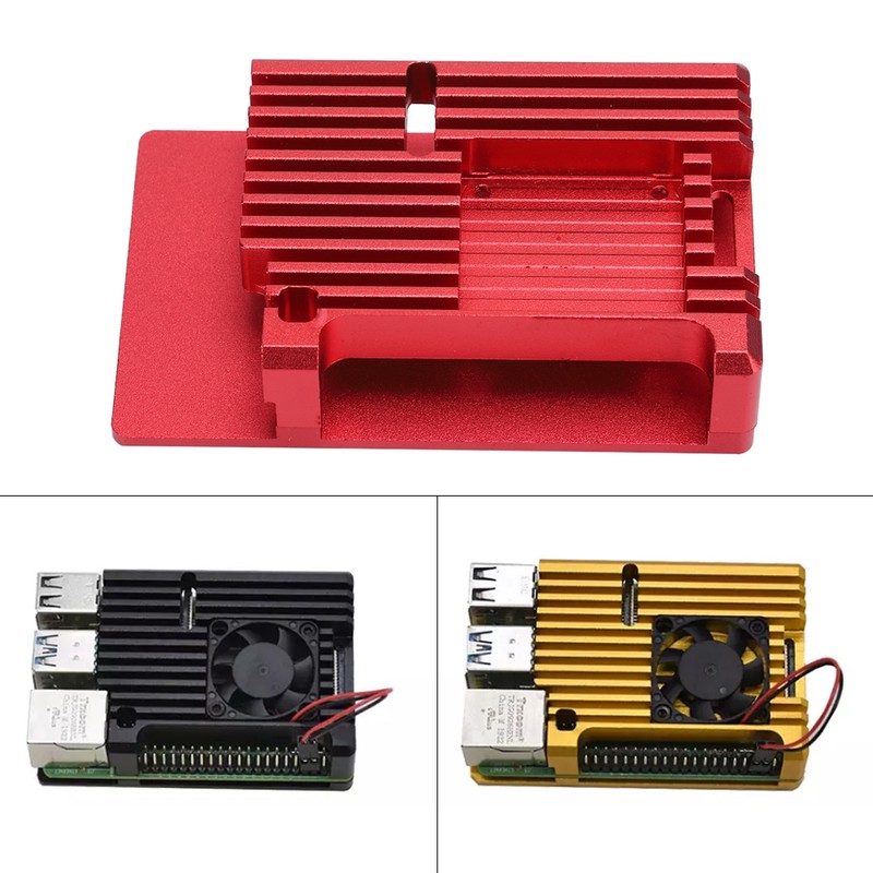 Case for Raspberry Pi 4 Aluminum Alloy Protective Enclosure with