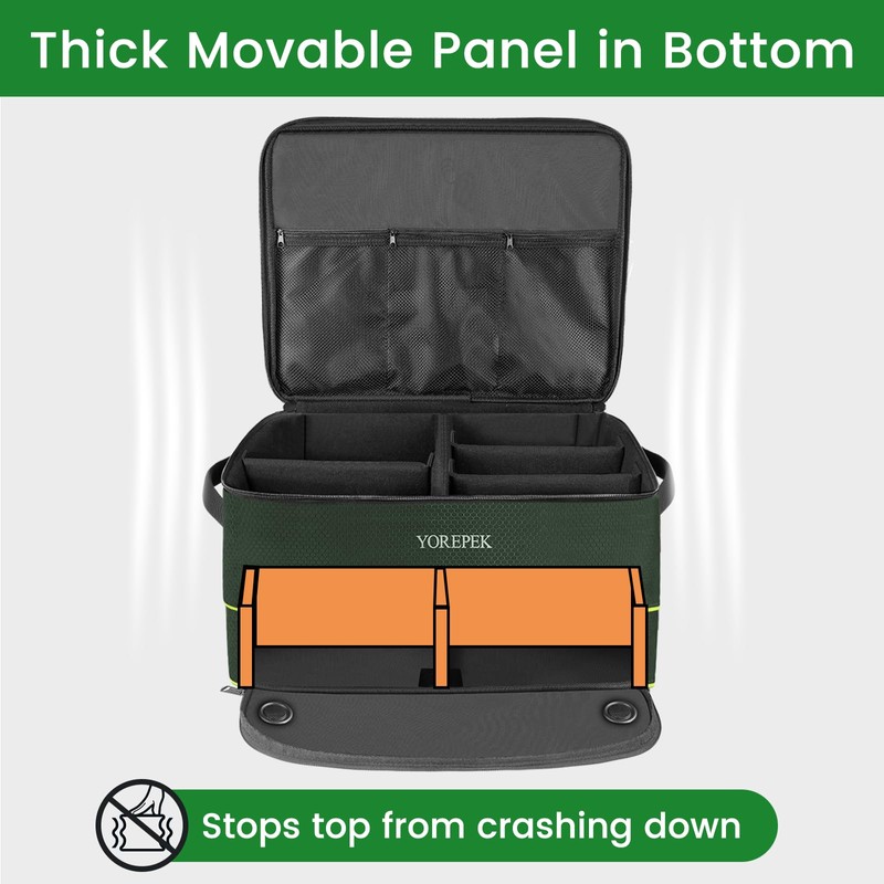 YOREPEK 2 Layer Golf Trunk Organizer Storage for 2 Pair