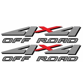 Aftermarket Replacement for 1999 2000 2001 4x4 Off Road Decals for F-250 HD F-350 Super Duty Truck Silver