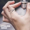 Holibanna Criss Cross Ring Adjustable Open Ring Promise Silver Ring