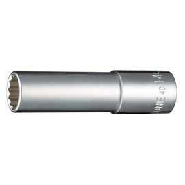 TONE Deep Socket (12 Square) 4D-14L Insertion Angle 0.5 inch (12.7 mm) (1/2 mm), Double Side Width 0.6 inches (14 mm)