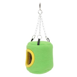 VICASKY Green Bucket Shaped Parrot Sleeping Bed Warm Cotton Nest for Small Pets Cozy Winter Nest with Hook for Parrots Budgies and Cockatiels Pet Supplies