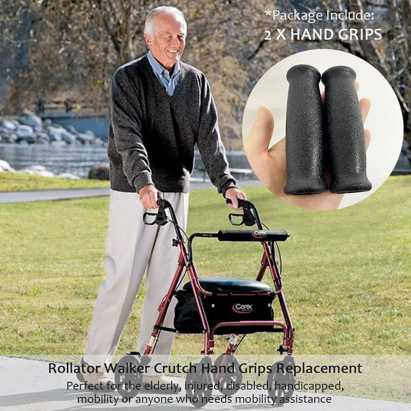 Rollator Hand Grips Replacement for Elderly & Disabled - Rolling