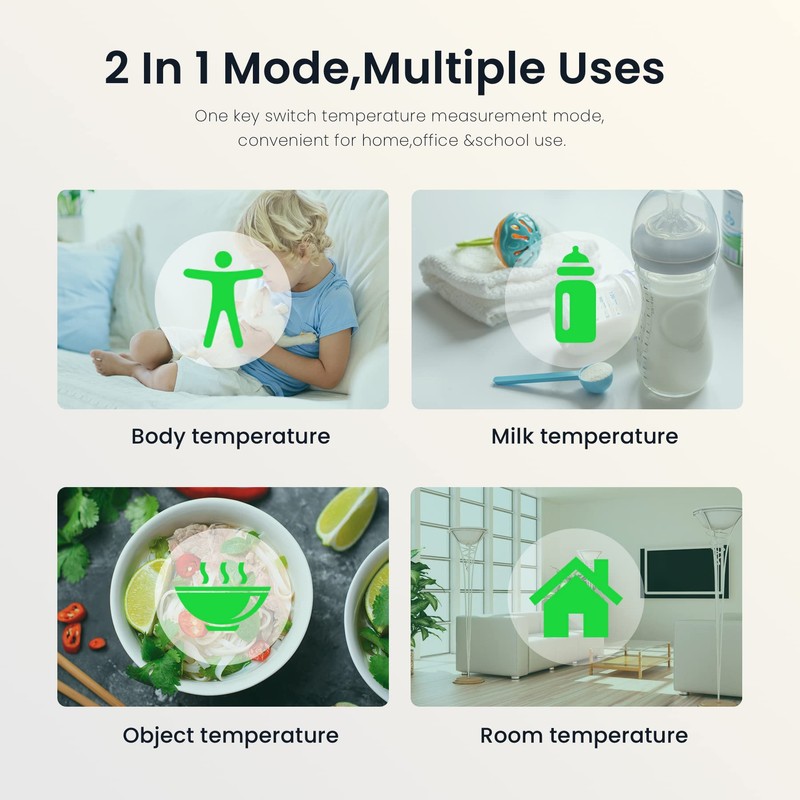 Femometer Forehead Thermometer for Adults Kids, Non Contact Infrared Thermometer,