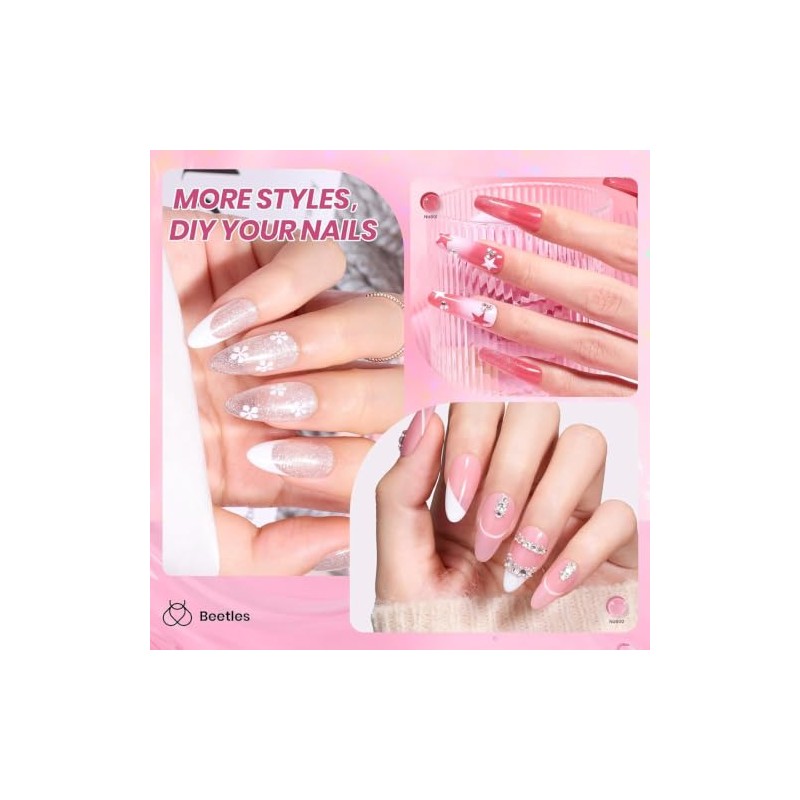 Beetles Esmalte en Gel Nude Jelly, Kit de 20 Colores