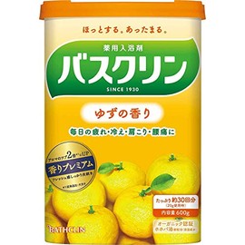 (Quasi-drug) Baskrin Yuzu Scent, 21.2 oz (600 g), Bath Salt, Approx. 30 Doses