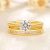 SHELOVES Yellow Gold Plated Sterling Silver Engagement Ring Sets Solitaire