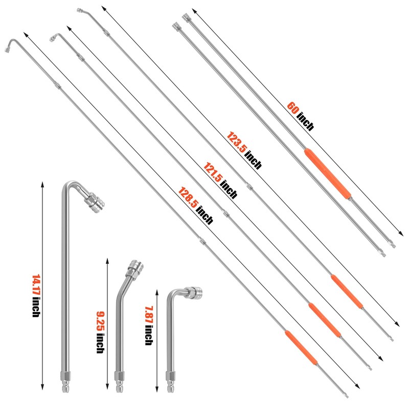 120" Gutter Cleaning Tools From the Ground, Pressure Washer Extension