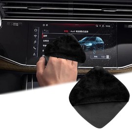 Car Screen Cleaner, 4.1''×4.1'' Microfiber Dashboard Wipes, Square Microfiber Cloth, Car Display Wipes,Vehicle Screen Cleaner Tool Universal for Car Dashboard Car Display Car Interior Tools (Black)