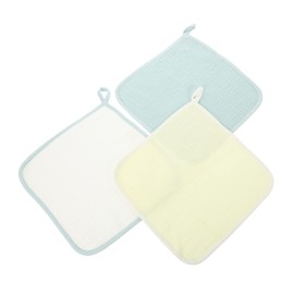 Totority 3pcs Multi-Layer Cotton Boy Girl Drool Towels for Newborns Soft Absorbent Face Wash Cloths for Showers and Special Occasions Mixed Styles
