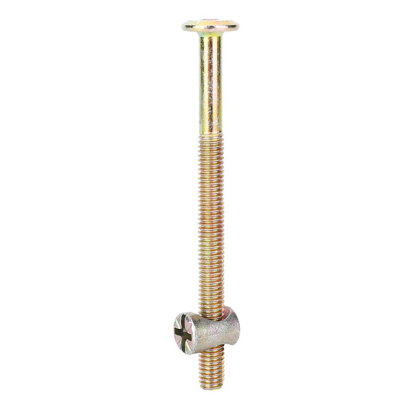 Pack of 10 Furniture Screws M6 Carbon Steel with Barrel