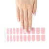 WOKOTO Semi Cured Gel Nail Strips, Chrome Pink Glitter Gel