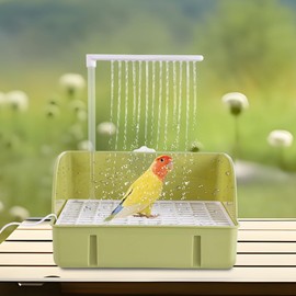 IYOIYA Bird Bathing Container, Parakeet, Shower, Bathtub, USB Powered, Bird, Bathtub, Mini Shower, Bath, Finch, Bundo, Buddy Cockatiel, Bird Bath, Fountain, Small, Medium Parakeet, Large Parakeet