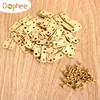Dophee 16*13mm 50個 平蝶番 丁番 ミニヒンジ 木箱用のヒンジ ウェアヒンジ アンティーク調 ドア用金物
