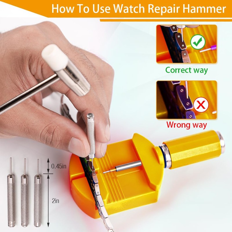 Watch Link Removal Kit, Resizing Adjustment Watch Band Sizing Strap