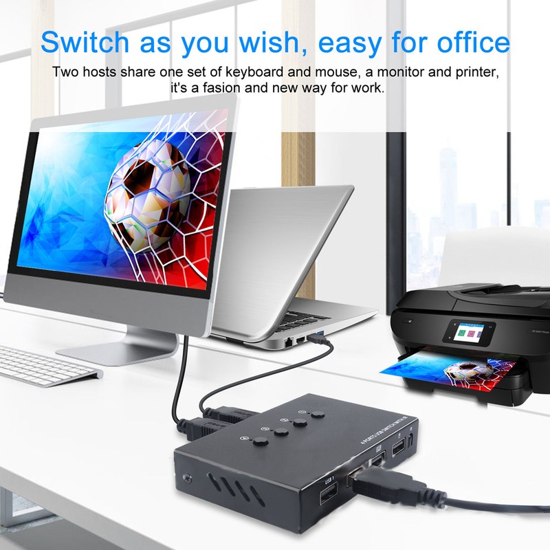 USB Switch USB2.0 Full Speed Transmission 2 Switching Modes 4