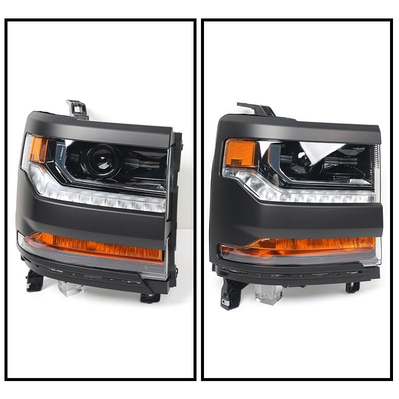 FIONE HID/Xenon Headlight Assembly Compatible with Chevy Silverado 1500 2016-2018/2019