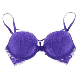 Victoria's Secret Bombshell Add 2 Cups Strappy Front Bra (Purple, 32D)