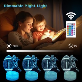 SHWKMOPPE Football Night Light,Football Gifts for Boy, 3D Football Lamp,Kids Bedside Lamp,16 Color Change Decor Lamp with Remote & Smart Touch, Gifts for Christmas Birthday Boys Men Girls…
