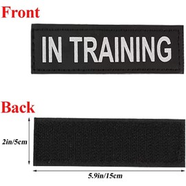 ASOCEA 2 Stück Hunde-Patch Abnehmbare Leder-Anhänger Klett-Patches für Haustiere Diensthund im Training Welpenweste-Geschirr-Befestigung für kleine mittelgroße Hunde