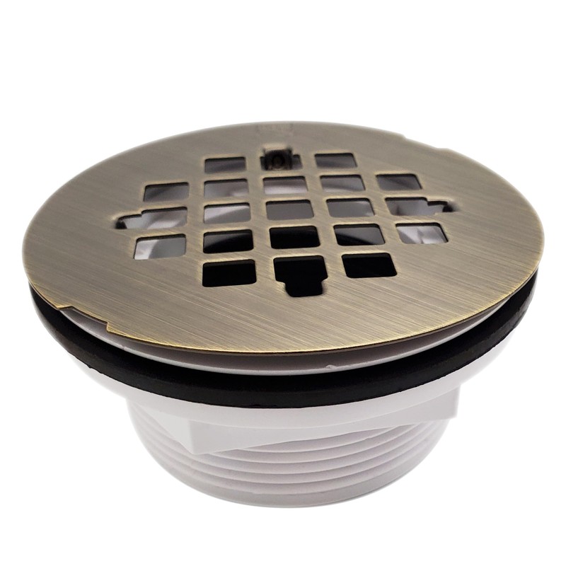 Westbrass D206P-06 2" No-Caulk PVC Compression Shower Drain with 4-1/4"