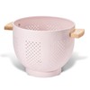 beifeier Metal Colander with Wooden Handle and Sturdy Base, 5.5