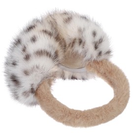 Rulala Fancy Women's Winter Earmuffs Plush Faux Fur Ear Muffs Outdoor SKI Ear Warmers for Cold Weather(Khaki Leopard Printed)