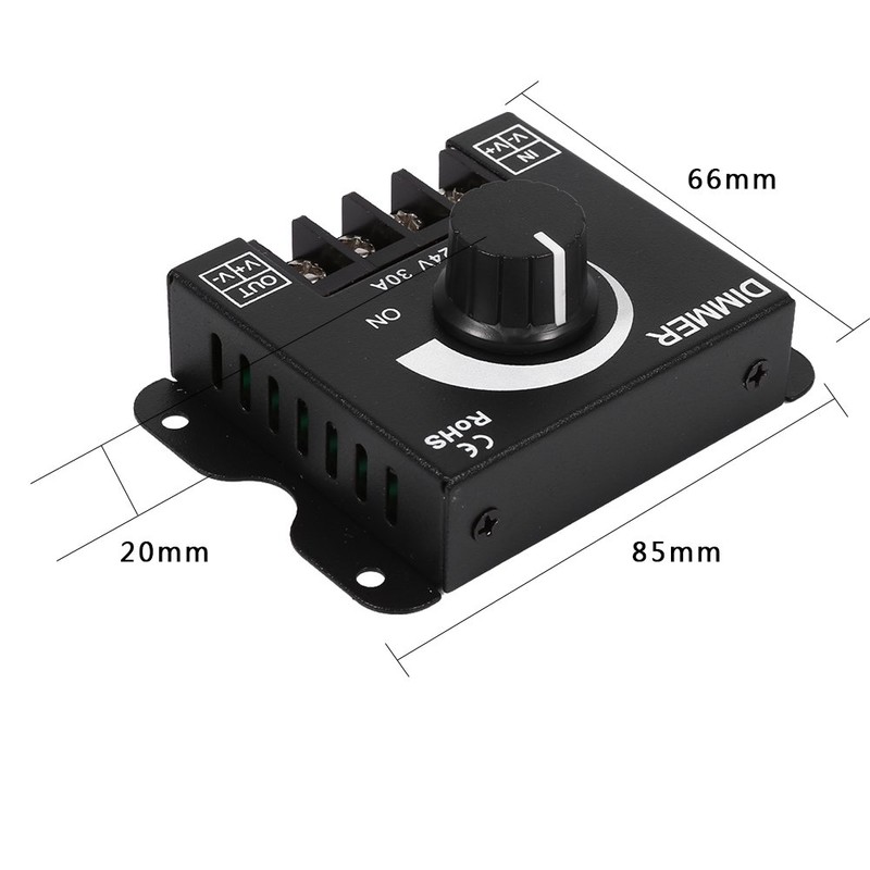 LED Light Strip Dimmer, Professional Dimmer Switch 12V-24V 30A LED