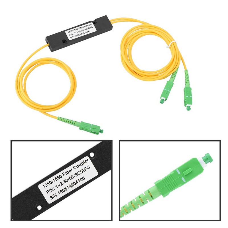 Ciglow Optical Splitter, 1X2 Singlemode Fiber Optical Splitter SC/UPC PCL