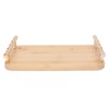 Bamboo Serving Tray with 2 Handle Eco Friendly Multipurpose Rectangular