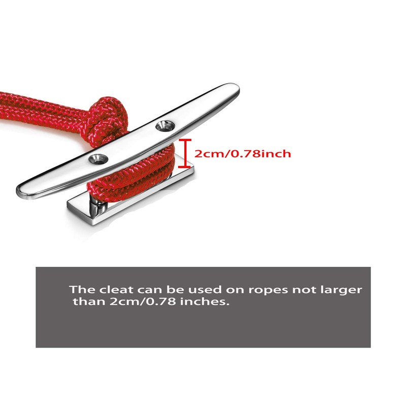 GANGUOLA Boat Cleat 6 Inch Open Base 2 Pcs, Dock