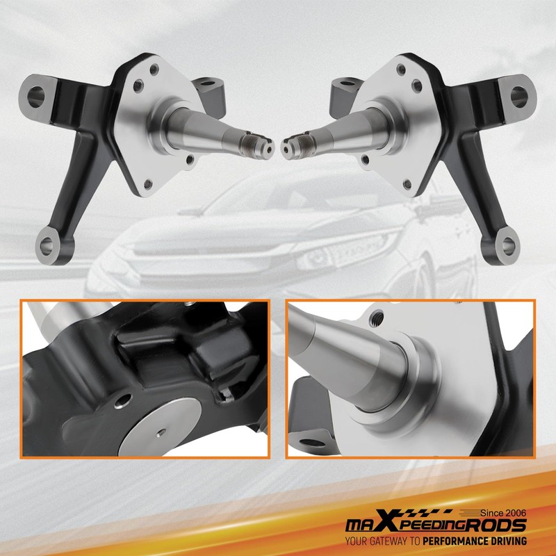 maXpeedingrods 2” Front Drop Spindles for Ford Mustang II 1974-1978,