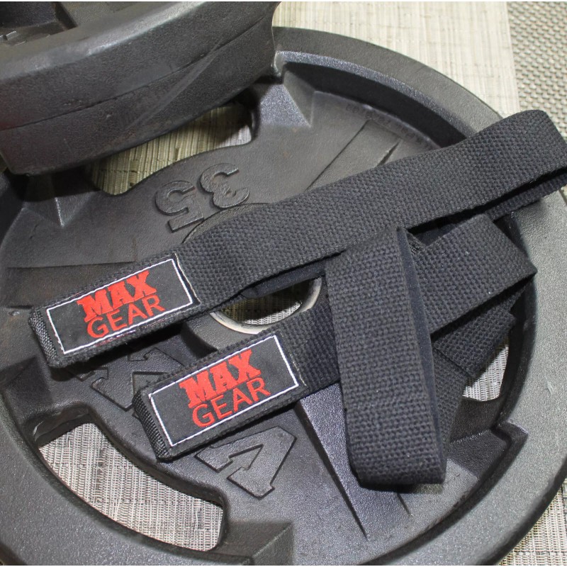 MAX GEAR  Weight Lifting Straps - Black
