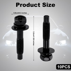 10pcs Air Cleaner Fastener, Metal Air Filter Box Bolt Screw Parts for OE Number 90091P36000 Housing Fasteners Replacement Engine Screw