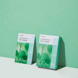 LEADERS Nature Effect Cica Mask – Hydrating & Soothing Face Mask with Cica & Tea Tree Extracts for Irritated Skin, Skin Calming & Moisturizing, Vegan & Plant-Derived, Sebum Control - 10 Sheets