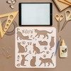 FINGERINSPIRE 5 PCS Peeking Cat Painting Stencil with 1 Pc